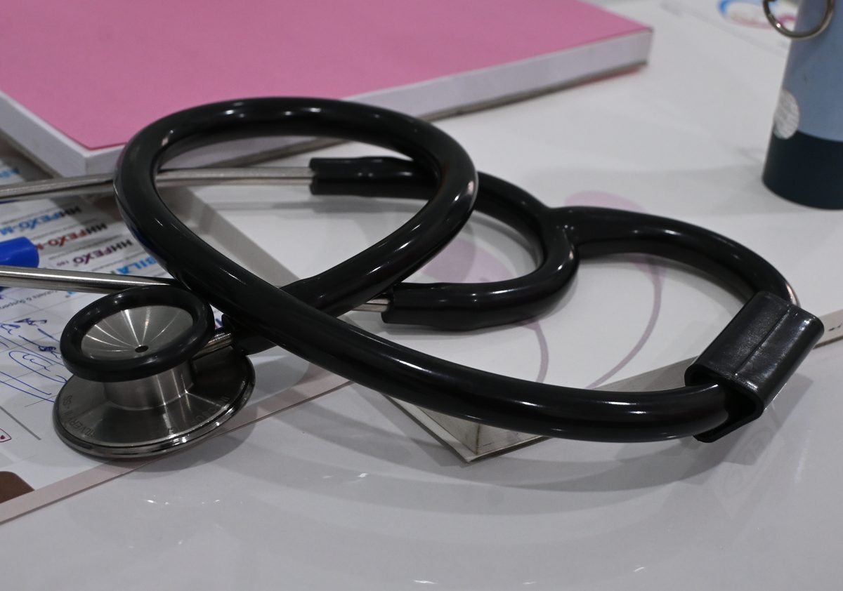 Stethoscope on the consultation desk