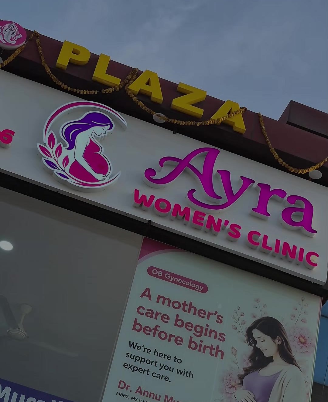 Ayra Women's Clinic signboard